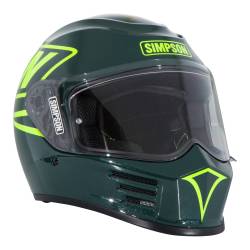 Simpson Motorcycle - Simpson Motorcycle SPB1272X Speed Bandit 2X-Large Motorcycle Helmet Green - Image 3