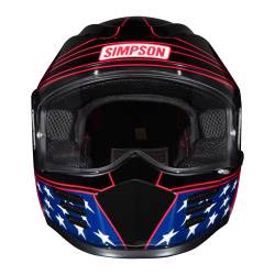 Simpson Motorcycle - Simpson Motorcycle SPBAM1LG Speed Bandit Large Motorcycle Helmet Black - Image 2