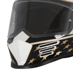 Simpson Motorcycle - Simpson Motorcycle SPBAM2LG Speed Bandit Large Motorcycle Helmet Americana Gold - Image 4
