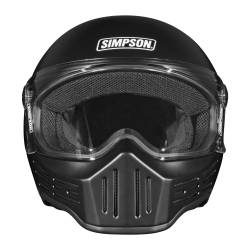 Simpson Motorcycle - Simpson Motorcycle M303SM M30 Bandit Small Motorcycle Helmet Matte Black - Image 3