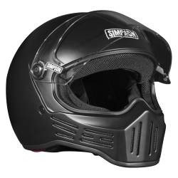 Simpson Motorcycle - Simpson Motorcycle M3032X M30 Bandit 2X-Large Motorcycle Helmet Matte Black - Image 5