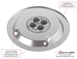 Holley Sniper EFI - Sniper 120-530 Air Cleaner Assembly 14x3 Chrome w/Paper Filter Element - Image 8