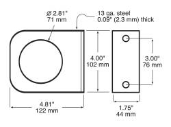 Peterson - Peterson 146-092 Side Marker Light Bracket L-Mount 2" Lights 4.81"X4" - Image 2