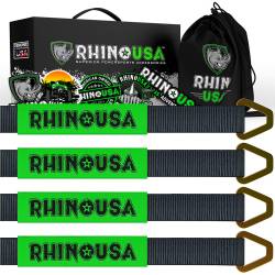Rhino USA - Rhino USA RNO-AXLESTRAPS Axle Tie-Down Straps 4pc 2"x38" Black - Image 1