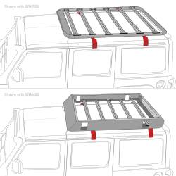 Go Rhino - Go Rhino 5910010T 4Pc Black SRM Rack Gutter Mount Kit for 07-18 Jeep Wrangler JK - Image 2