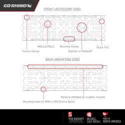 Go Rhino - Go Rhino 5950020T XRS/SRM Accessory Gear Plate Kit - Image 6