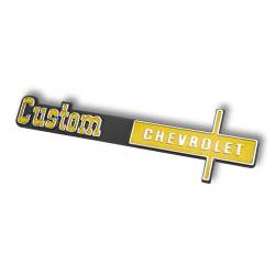 Trim Parts - Trim Parts 9693 73-74 Chevrolet Full Size Truck Custom Dash Emblem - Image 2