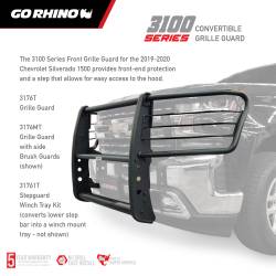 Go Rhino - Go Rhino 3176MT 3100 Series StepGuard w/Brush Guards 19-22 Silverado 1500 LTD - Image 9
