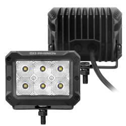 Go Rhino - Go Rhino 753003023FBS Bright Series 4x3 Rectangular LED Flood Lights Pair - Image 3