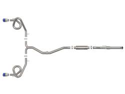 aFe Power - aFe 49-36630-L 2.5-3" SS Exhaust w/Blue Flame Tip for 22-26 Acura/Honda 1.5 - Image 2