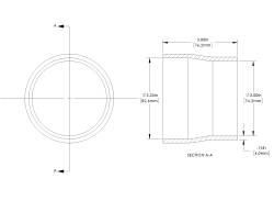 aFe Power - aFe 59-00203 Air Intake Coupling 3.25" x 3" ID x 3" L Black - Image 2