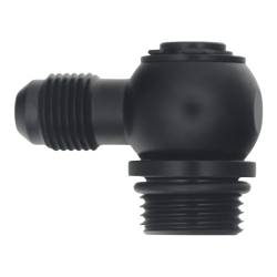 DeatschWerks - DeatschWerks 6-02-0419-B 6AN Male Flare To 8AN ORB Male 90-DEG Adapter Black - Image 1