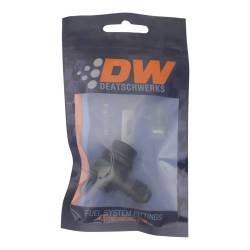 DeatschWerks - DeatschWerks 6-02-0419-B 6AN Male Flare To 8AN ORB Male 90-DEG Adapter Black - Image 2