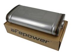 aFe Power - aFe 49M30019 Exhaust Muffler 2.5" Inlet/Outlet Center/Offset 4" x 9" x 18" Body - Image 1