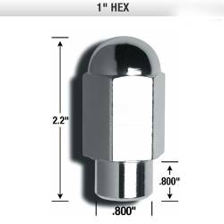 Gorilla Automotive - Gorilla 23198XL Chrome Acorn Bulge Lug Nuts 12MMx1.5 1.90" Length 13/16" Hex - Image 1