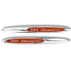 Trim Parts - Trim Parts 9051 1957 Chevrolet Truck Front Fender"3124" Spear Emblem Pair - Image 1