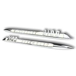 Trim Parts - Trim Parts 9045 1955 Chevrolet Truck Front Fender"3100" Spear Emblem Pair - Image 2