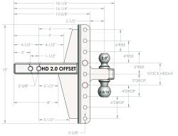 BulletProof Hitches - BulletProof HD20OFFSET 2.0" Heavy Duty 4/6" Offset Hitch - Image 8