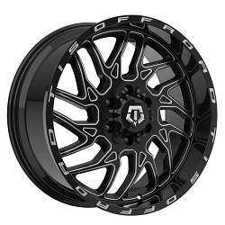 TIS - TIS 544BM-2106820 20X10 6x135/5.50 -20 106.2 Gloss Black w/Milled Accents - Image 3