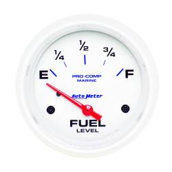 AutoMeter - AutoMeter 200761 2-5/8" Fuel Level Gauge 240-33 Ohm Marine White - Image 1
