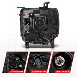 Anzo USA - Anzo USA 111514 Projector Headlight Set w/Halo - Image 5