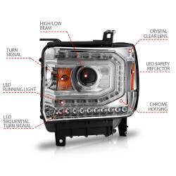 Anzo USA - Anzo USA 111514 Projector Headlight Set w/Halo - Image 4