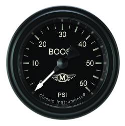 Classic Instruments - Classic Instruments MA143BLF Moal Bomber 2-1/8 Full Sweep Boost 60 PSI Gauge - Image 3