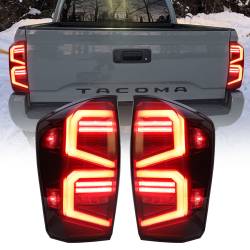 AMERICAN MODIFIED - AMERICAN MODIFIED AMTYTAAC00204 Smoked LED Tail Lights w/DRL Sequential Signal - Image 1