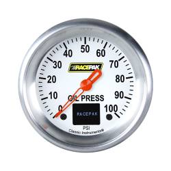 Classic Instruments - Classic Instruments 250-CI-381WA Racepak 2-5/8 Oil Pressure 100 PSI Gauge - Image 1