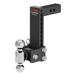 CURT - CURT 45963 StowPro Adjustable Ball Mount 9" Drop 2" Shank Dual Ball - Image 1