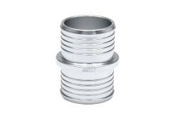 HPS Performance - HPS AHU-062-SL Multi-Ribbed Aluminum Hose Union 5/8" OD Silver - Image 2