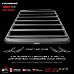 Go Rhino - Go Rhino 5935055T SRM500 55" Long x 52" Wide Flat Platform Roof Rack - Image 2