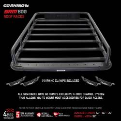 Go Rhino - Go Rhino 5936065T SRM600 65" Long x 52" Wide Tubular Basket-Style Roof Rack - Image 2