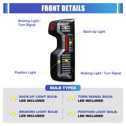 Winjet - Winjet CTWJ-0783-GBC-SQ LED Tail Lights Sequential - Image 2