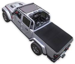 SpiderWebShade - SPIDERWEBSHADE SWS-SHDKNI-01-JL-GRY Mesh Bikini Top-Gray for Jeep JL/JT - Image 2