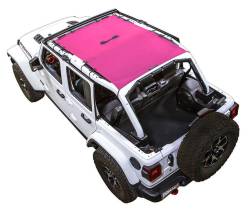 SpiderWebShade - SPIDERWEBSHADE SWS-SHDTOP-01-JL4D-PNK Mesh Bikini Top-Pink for Jeep JL 4DR - Image 1