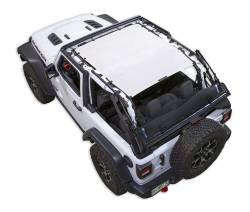 SpiderWebShade - SPIDERWEBSHADE SWS-SHDTOP-01-JL2D-WHT Mesh Bikini Top-White for Jeep JL 2DR - Image 1