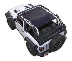 SpiderWebShade - SPIDERWEBSHADE SWS-SHDTOP-01-JL2D-BLK Mesh Bikini Top-Black for Jeep JL 2DR - Image 1