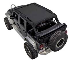 SpiderWebShade - SPIDERWEBSHADE SWS-SHDTOP-01-JK4D-BLK Mesh Bikini Top-Black for Jeep JK 4DR - Image 1