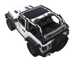 SpiderWebShade - SPIDERWEBSHADE SWS-SHDKNI-01-JL-BLK Mesh Bikini Top-Black for Jeep JL/JT - Image 1