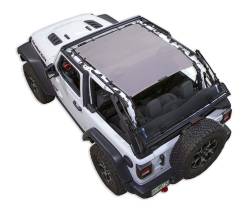 SpiderWebShade - SPIDERWEBSHADE SWS-SHDTOP-01-JL2D-GRY Mesh Bikini Top-Gray for Jeep JL 2DR - Image 1