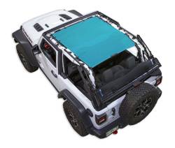SpiderWebShade - SPIDERWEBSHADE SWS-SHDTOP-01-JL2D-TEL Mesh Bikini Top-Teal for Jeep JL 2DR - Image 1