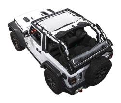 SpiderWebShade - SPIDERWEBSHADE SWS-SHDKNI-01-JL-WHT Mesh Bikini Top-White for Jeep JL/JT - Image 1
