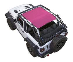 SpiderWebShade - SPIDERWEBSHADE SWS-SHDTOP-01-JL2D-PNK Mesh Bikini Top-Pink for Jeep JL 2DR - Image 1