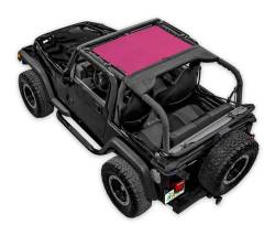 SpiderWebShade - SPIDERWEBSHADE SWS-SHDKNI-01-TJ-PNK Mesh Bikini Top-Pink for Wrangler TJ/LJ - Image 1
