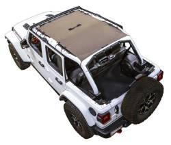 SpiderWebShade - SPIDERWEBSHADE SWS-SHDTOP-01-JL4D-TAN Mesh Bikini Top-Tan for Jeep JL 4DR - Image 1