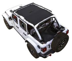 SpiderWebShade - SPIDERWEBSHADE SWS-SHDTOP-01-JL4D-BLK Mesh Bikini Top-Black for Jeep JL 4DR - Image 1