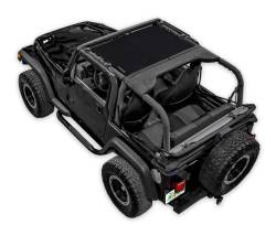SpiderWebShade - SPIDERWEBSHADE SWS-SHDKNI-01-TJ-BLK Mesh Bikini Top-Black for Wrangler TJ/LJ - Image 1
