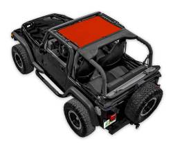 SpiderWebShade - SPIDERWEBSHADE SWS-SHDKNI-01-TJ-RED Mesh Bikini Top-Red for Wrangler TJ/LJ - Image 1