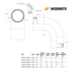 Mishimoto - Borne Off-Road MMDCC-40A4BK DuraCoreTM Silicone Intercooler Boot 4 45 Angle - Image 2
